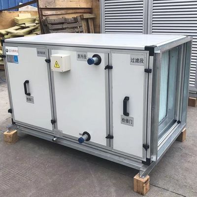 Ψυγμένο νερό Φρέσκο αέρα AHU 1000-3000CMH Μονάδα επεξεργασίας αέρα Προσαρμοσμένο σχεδιασμό για ξενοδοχεία